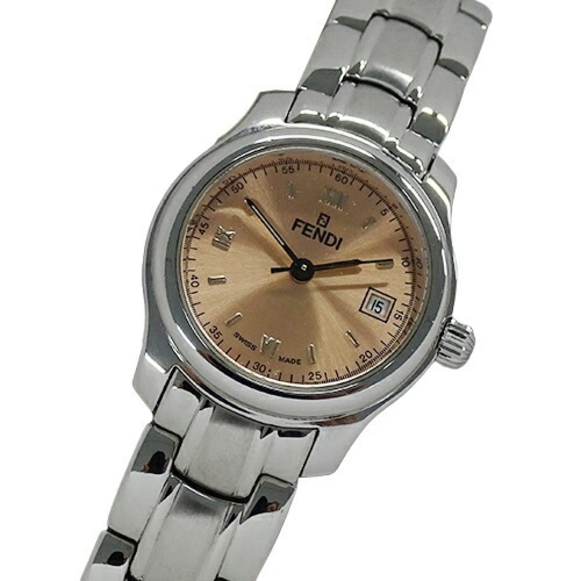 Fendi Fendi Watch Women's Horology Date Quartz Stainless Steel Ss 210l Silver...